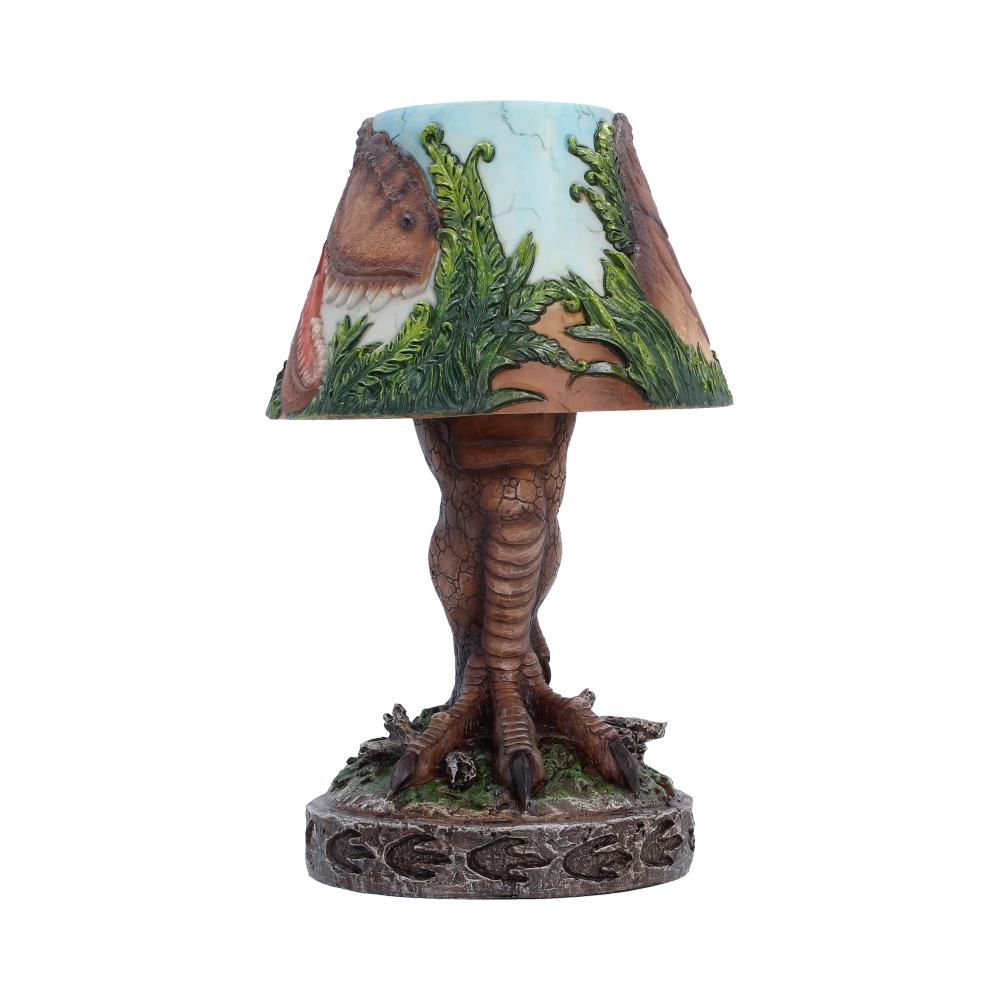 Nemesis Now T. Rex lamp, 23cm tall, featuring a detailed Tyrannosaurus Rex design with a glowing light effect.